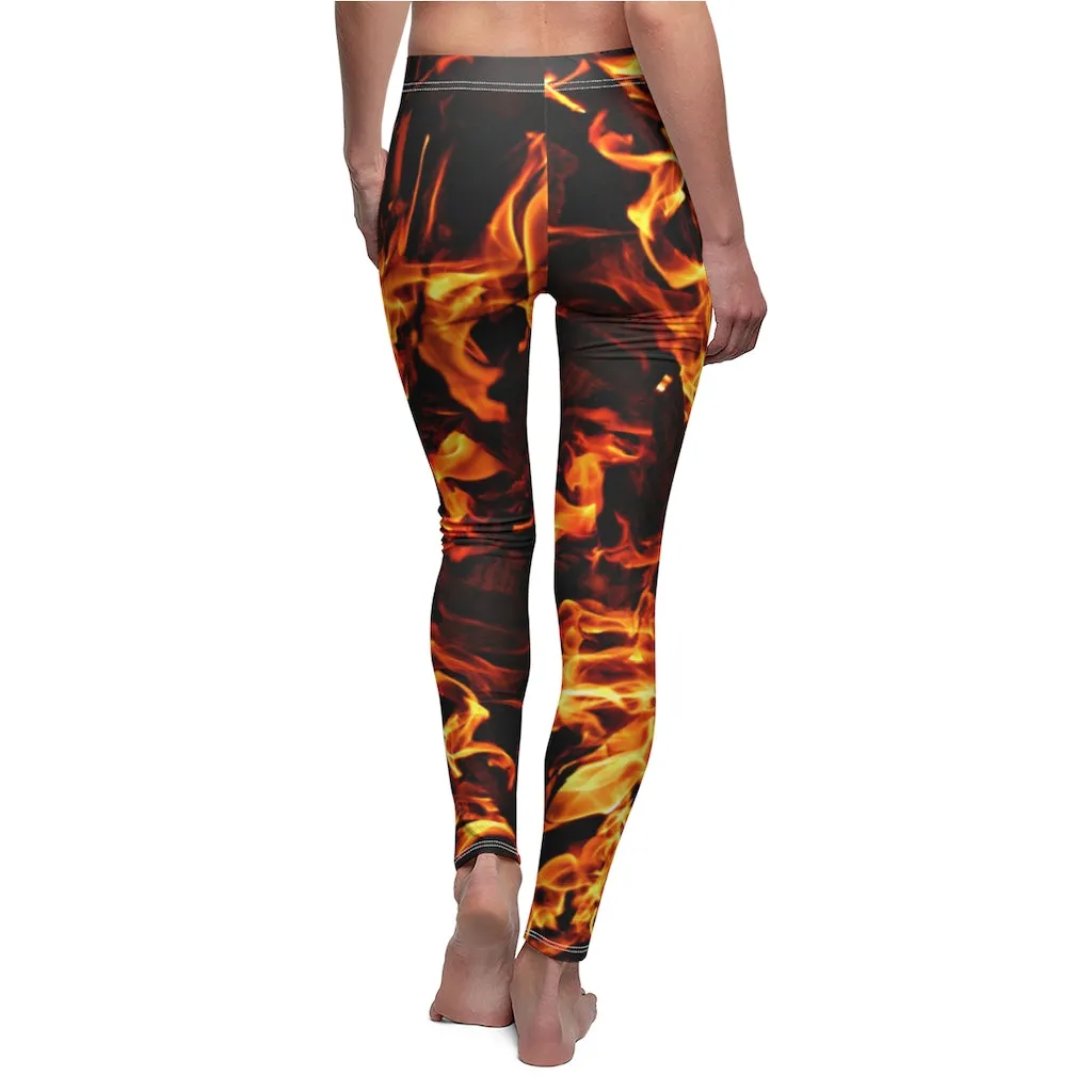 16.60 fire flames Women's  Leggings, casual/gym/yoga/lounge wear, comfortable, chillout wear, Christmas/Thanksgiving Gifts