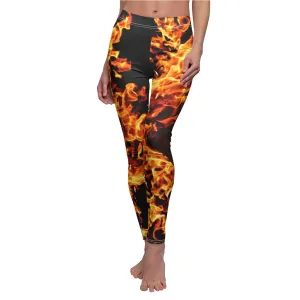 16.60 fire flames Women's  Leggings, casual/gym/yoga/lounge wear, comfortable, chillout wear, Christmas/Thanksgiving Gifts