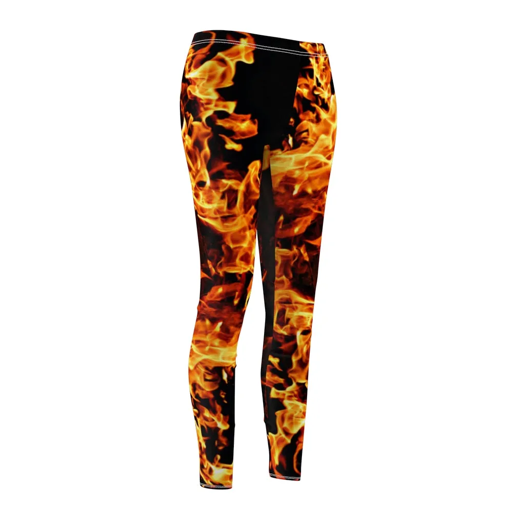 16.60 fire flames Women's  Leggings, casual/gym/yoga/lounge wear, comfortable, chillout wear, Christmas/Thanksgiving Gifts