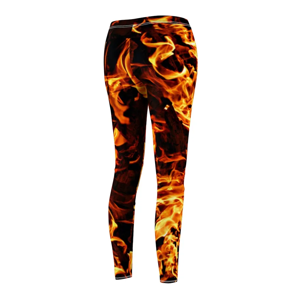 16.60 fire flames Women's  Leggings, casual/gym/yoga/lounge wear, comfortable, chillout wear, Christmas/Thanksgiving Gifts