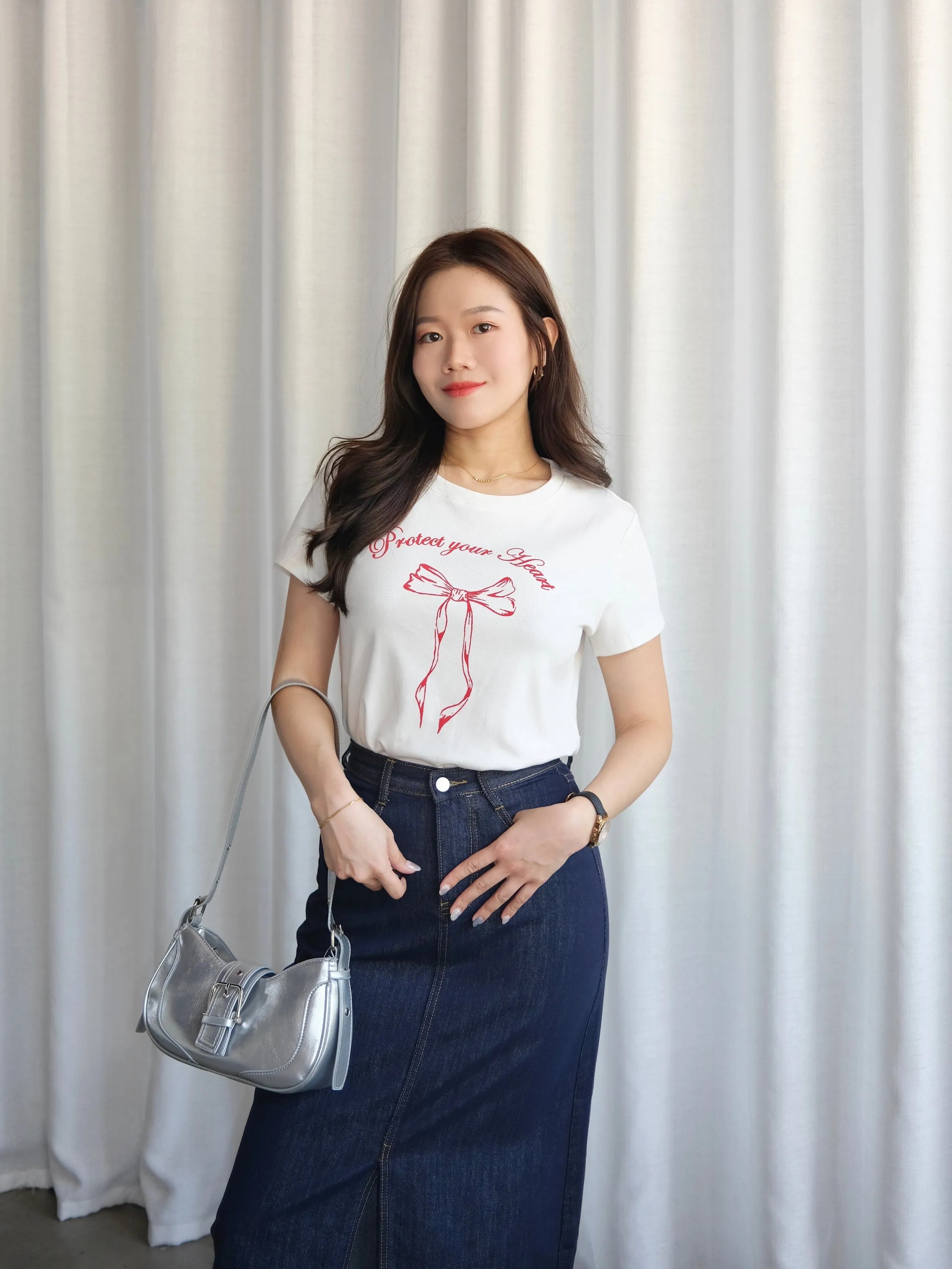 ACEWIN Ribbon Printed T-Shirt (Free Size) 110359