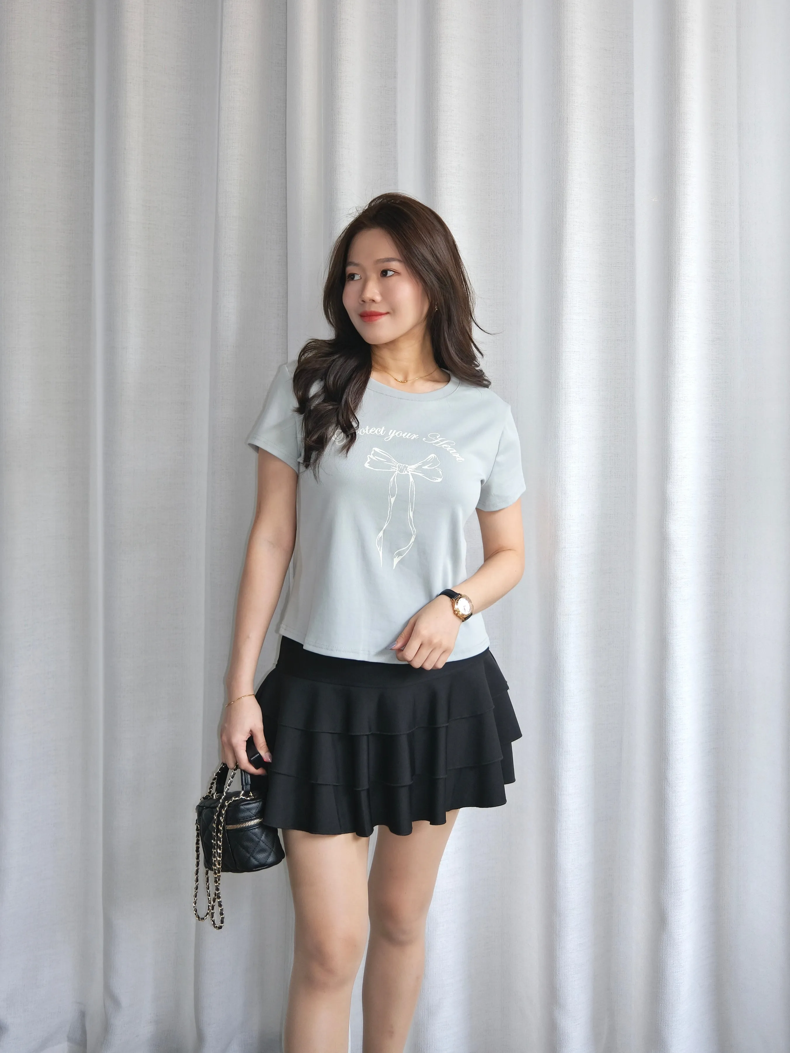 ACEWIN Ribbon Printed T-Shirt (Free Size) 110359