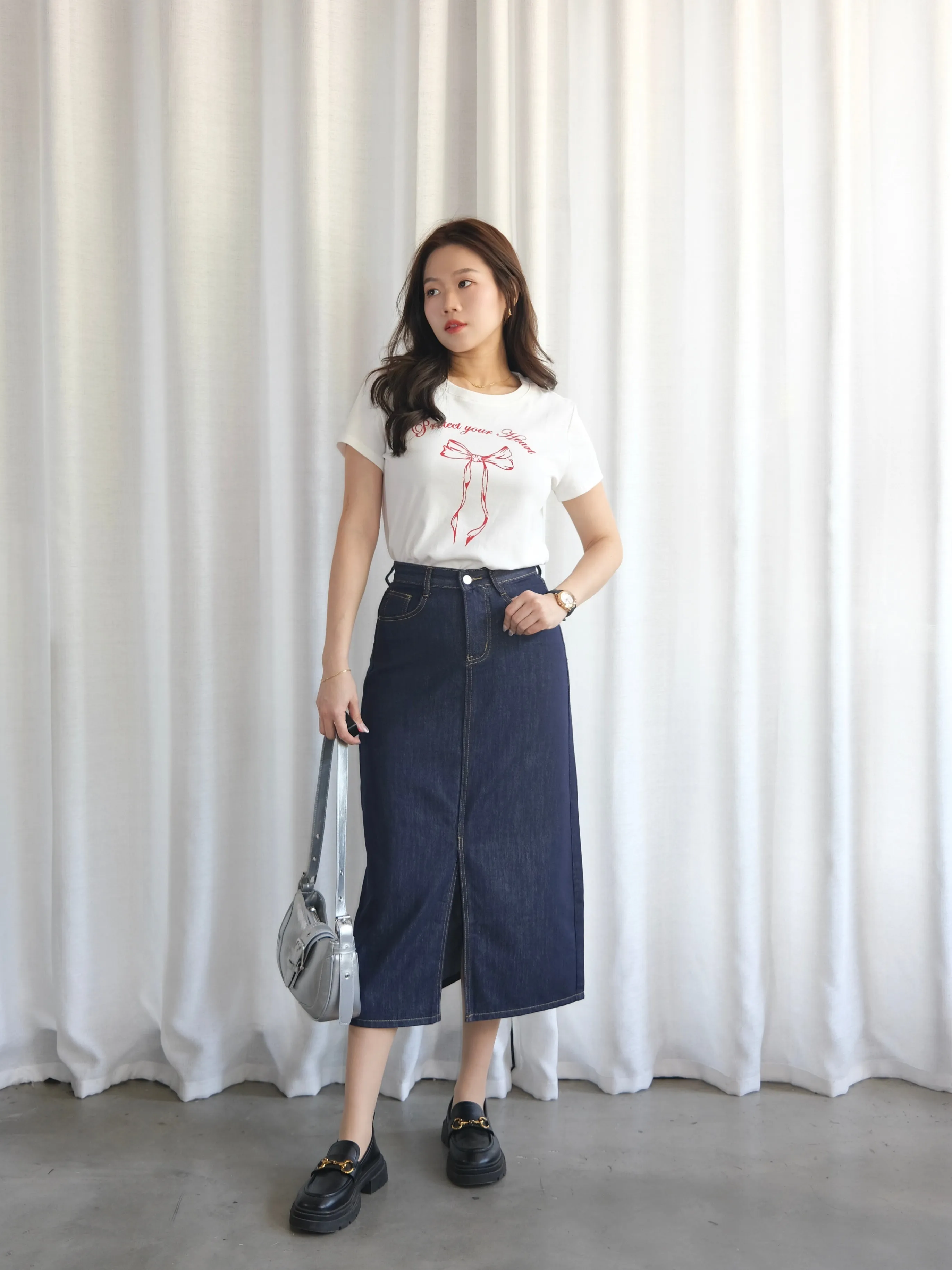 ACEWIN Ribbon Printed T-Shirt (Free Size) 110359