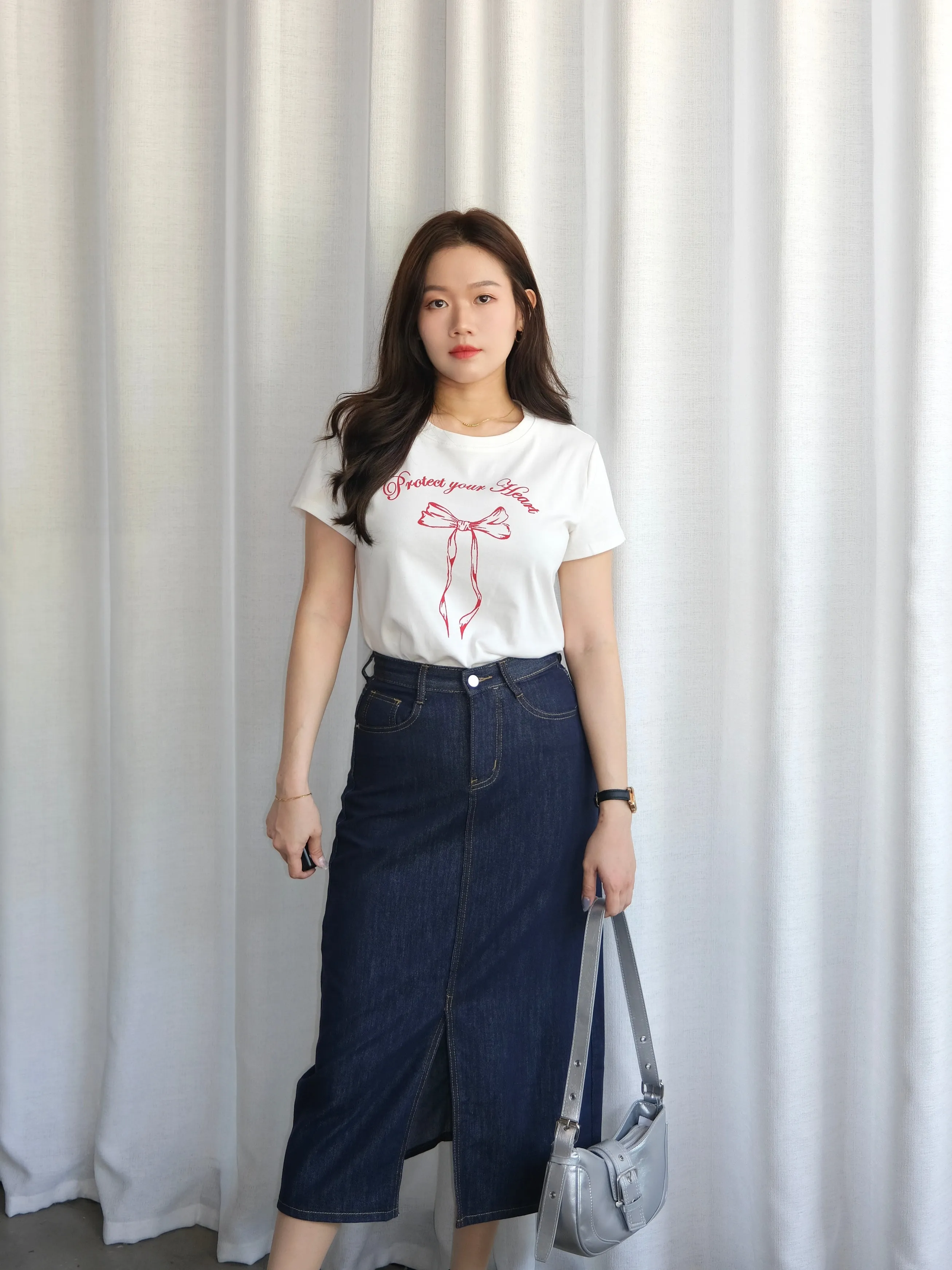 ACEWIN Ribbon Printed T-Shirt (Free Size) 110359