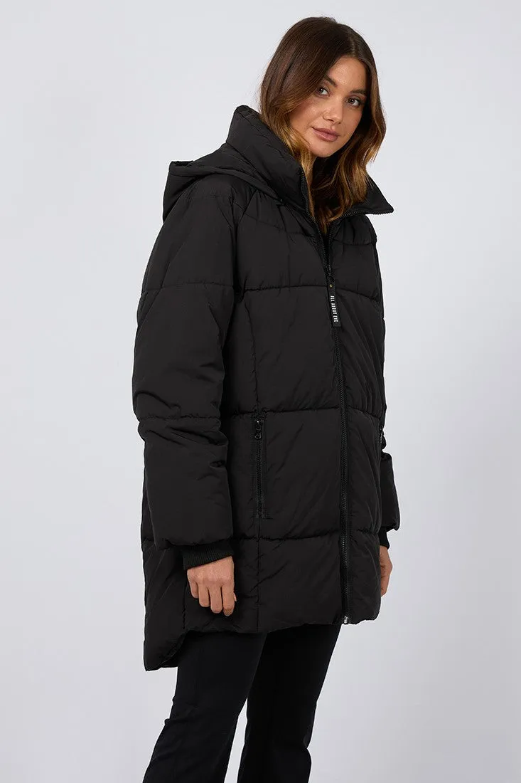 All About Eve Remi Luxe Midi Puffer Black