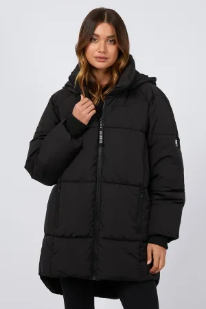 All About Eve Remi Luxe Midi Puffer Black