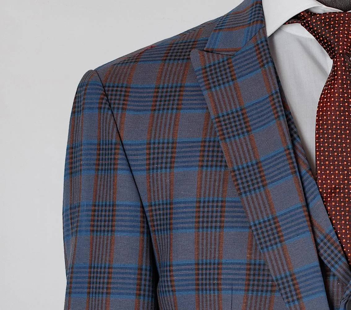 Ari Blue Set Blazer Linen Suit