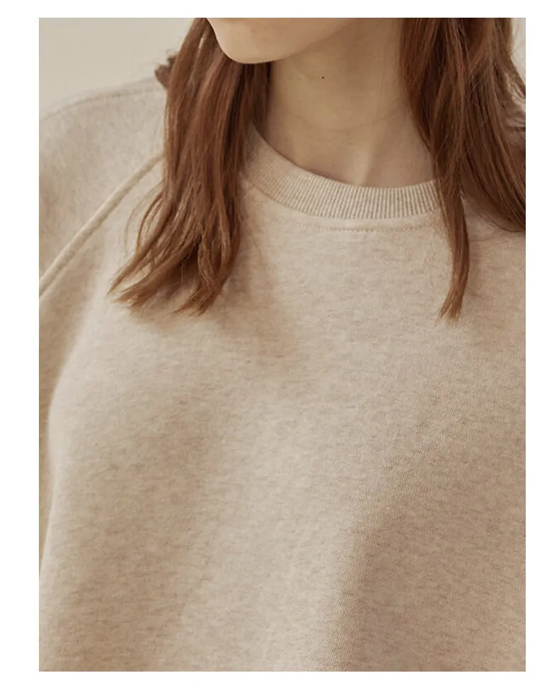 Autumn Winter Hoodie Loose Short Lantern Sleeve Stitching Pure Cotton French Casual Pullover Women Clothing