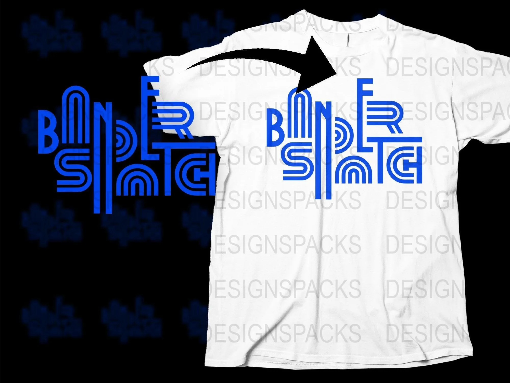 Bandersnatch Retro Logo Design Graphic Png Digital Download