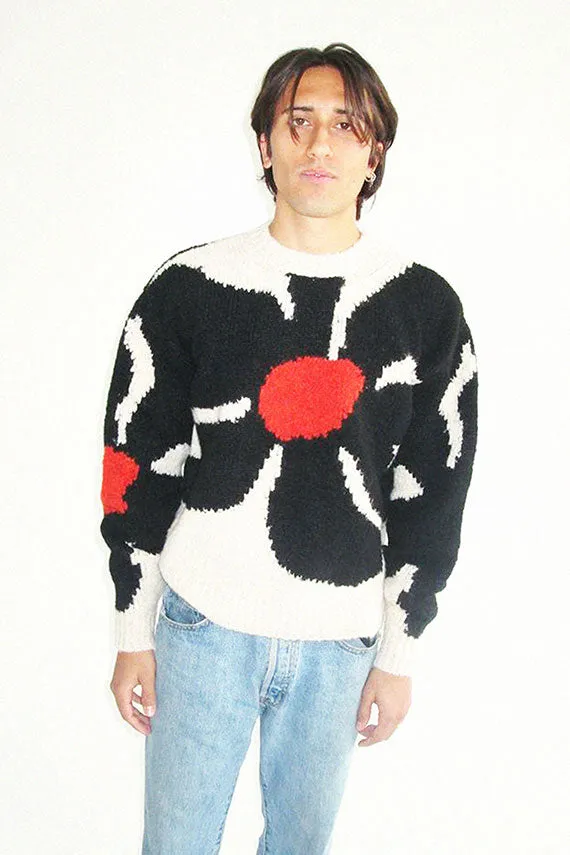 Black Flower Hana Sweater