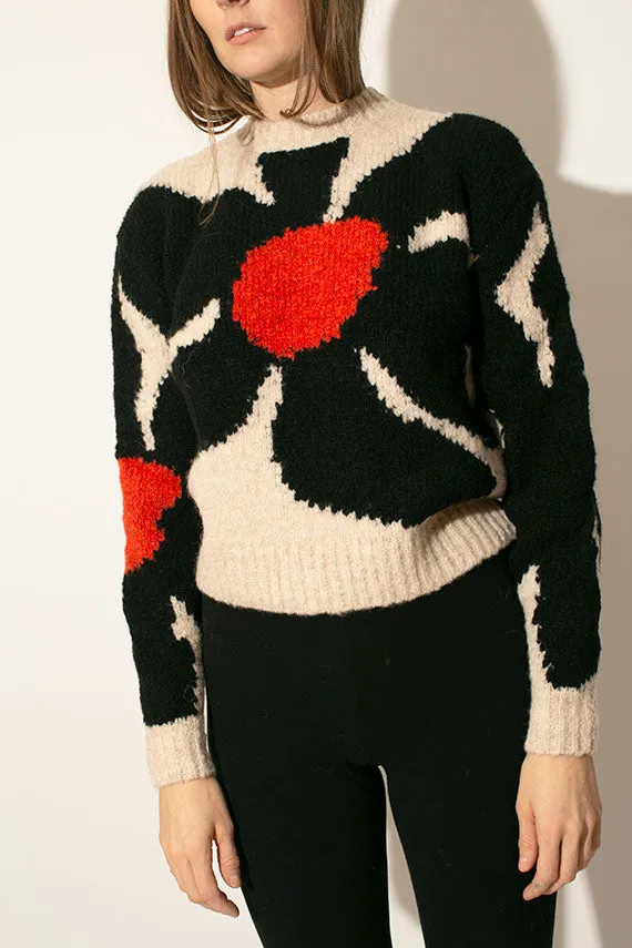 Black Flower Hana Sweater