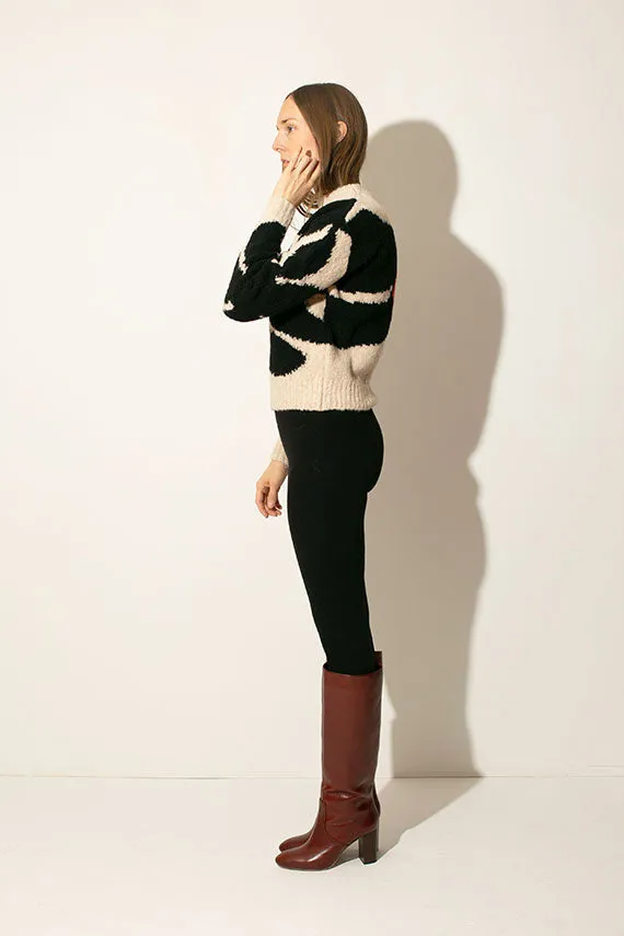Black Flower Hana Sweater