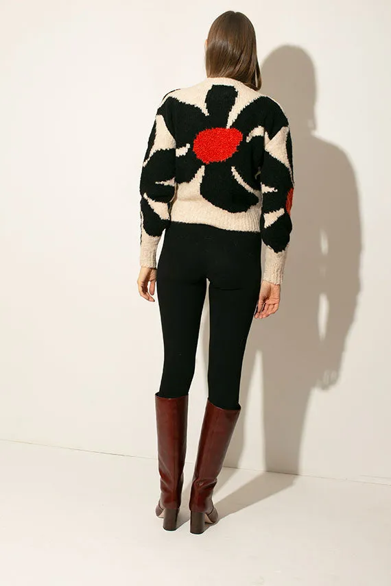 Black Flower Hana Sweater
