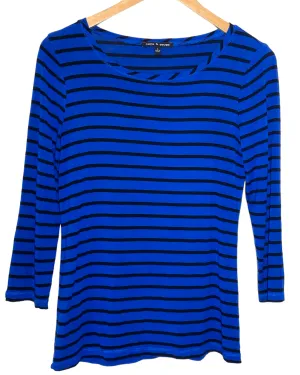 Bright Winter Cobalt and Black Stripe Top