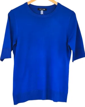 Bright Winter Cobalt Short Sleeve Crewneck Sweater