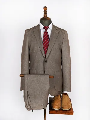 Caspian Brown Set Blazer Linen Suit