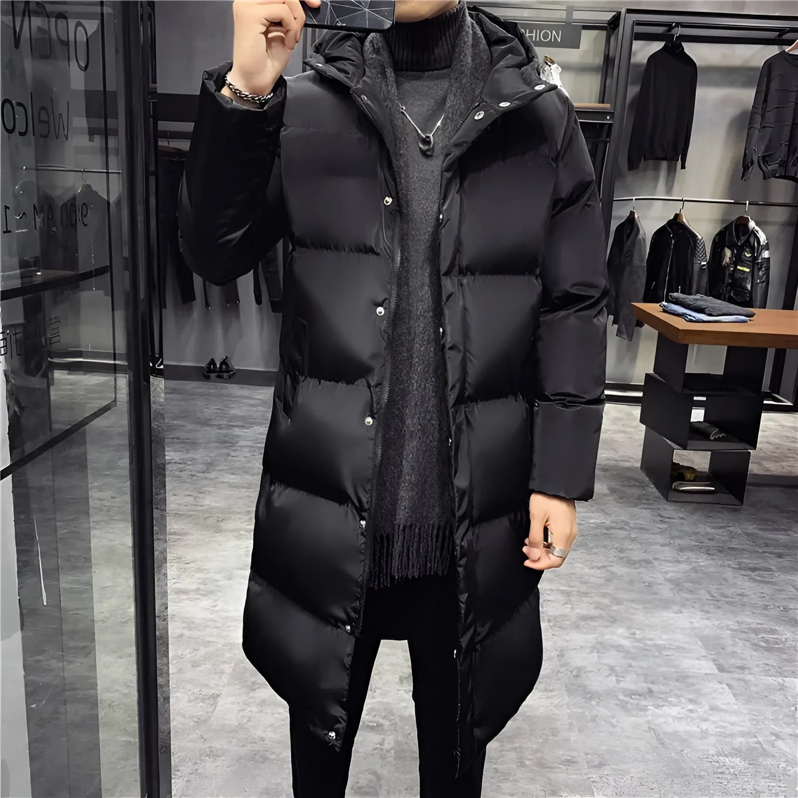 Eman  Longline Puffer Coat