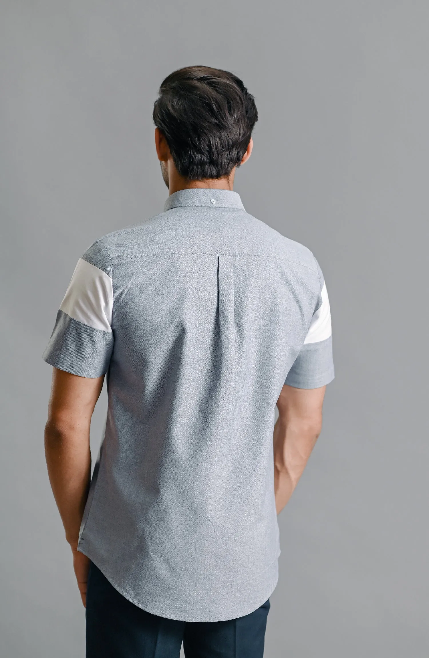 HALF SLEEVE ZERQ - OXFORD WHITE STRIPER