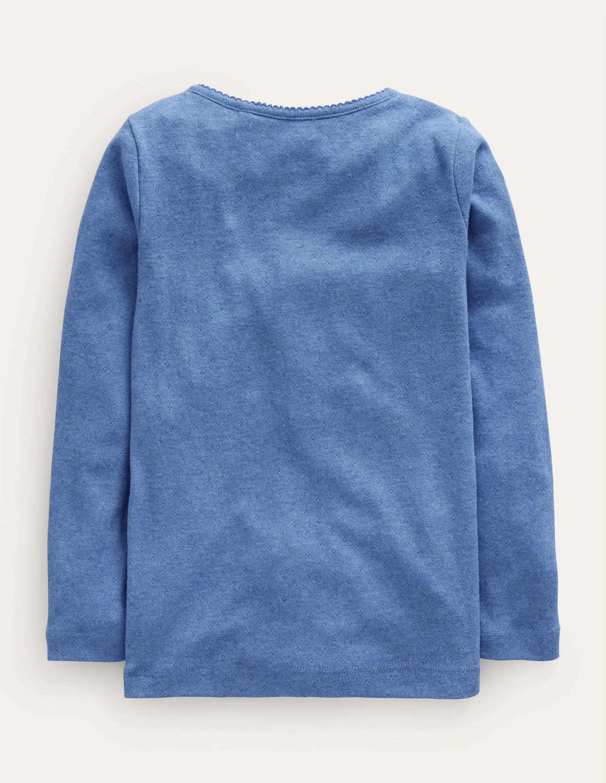 Henley Pointelle Top-Delft Blue