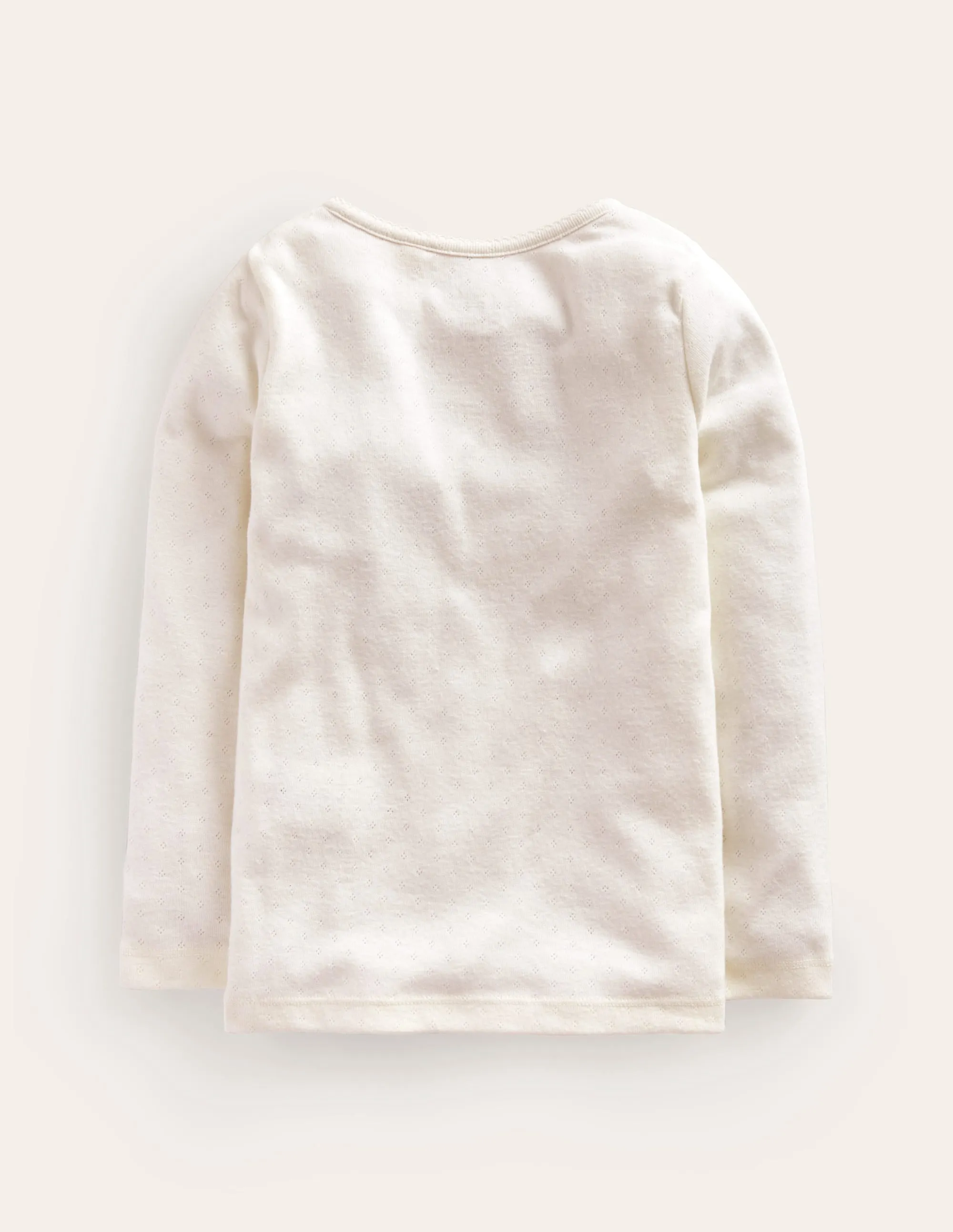 Henley Pointelle Top-Ivory