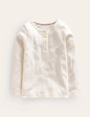Henley Pointelle Top-Ivory