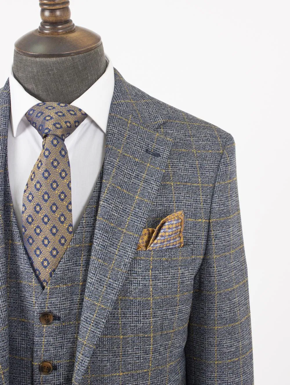Jace Blue Set Blazer Linen Suit