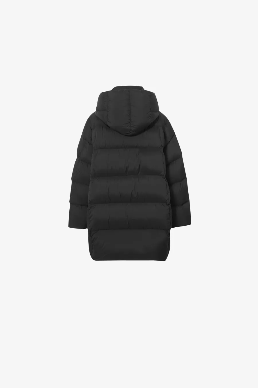 Longline Puffer Jacket Black