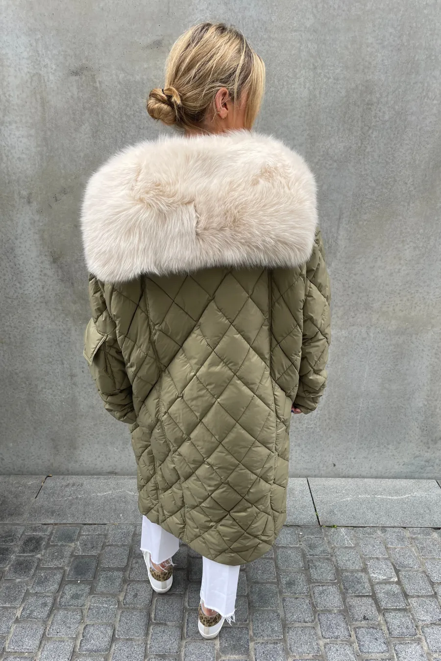 Longline Tick Tock Jacket Army
