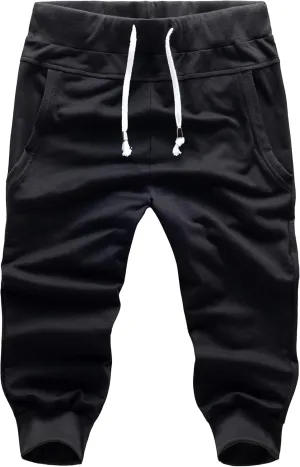 Men's Casual Harem Training Jogger Sport Short Baggy Pants