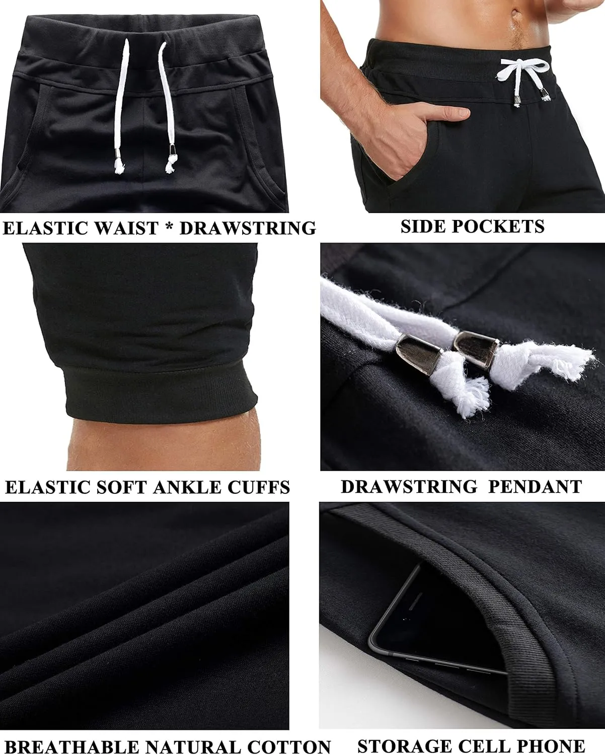 Men's Casual Harem Training Jogger Sport Short Baggy Pants