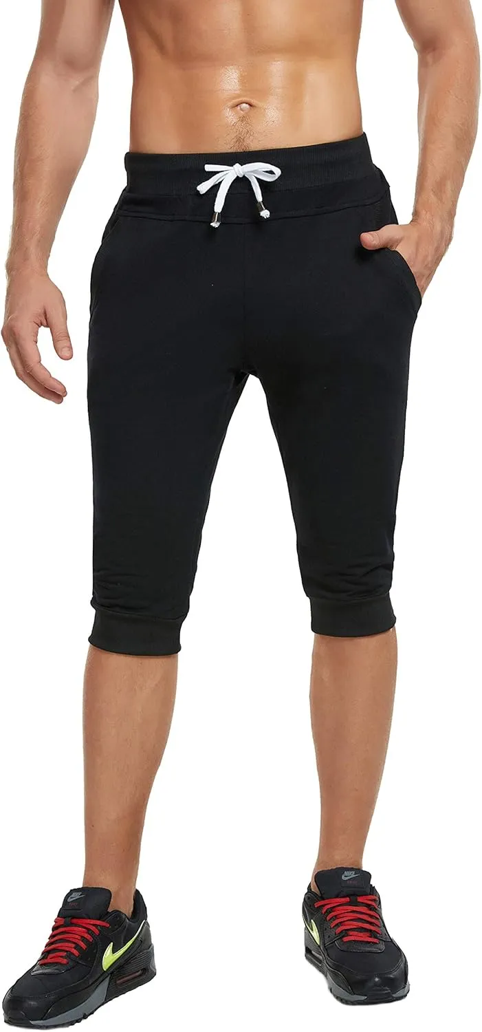 Men's Casual Harem Training Jogger Sport Short Baggy Pants