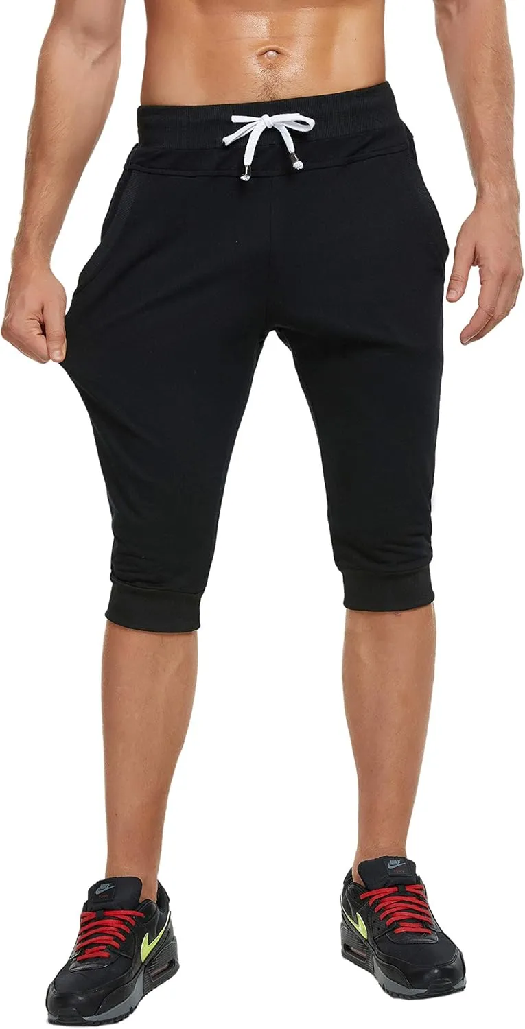 Men's Casual Harem Training Jogger Sport Short Baggy Pants