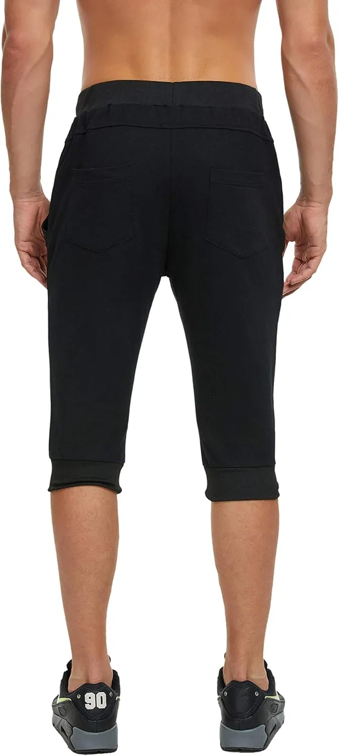 Men's Casual Harem Training Jogger Sport Short Baggy Pants