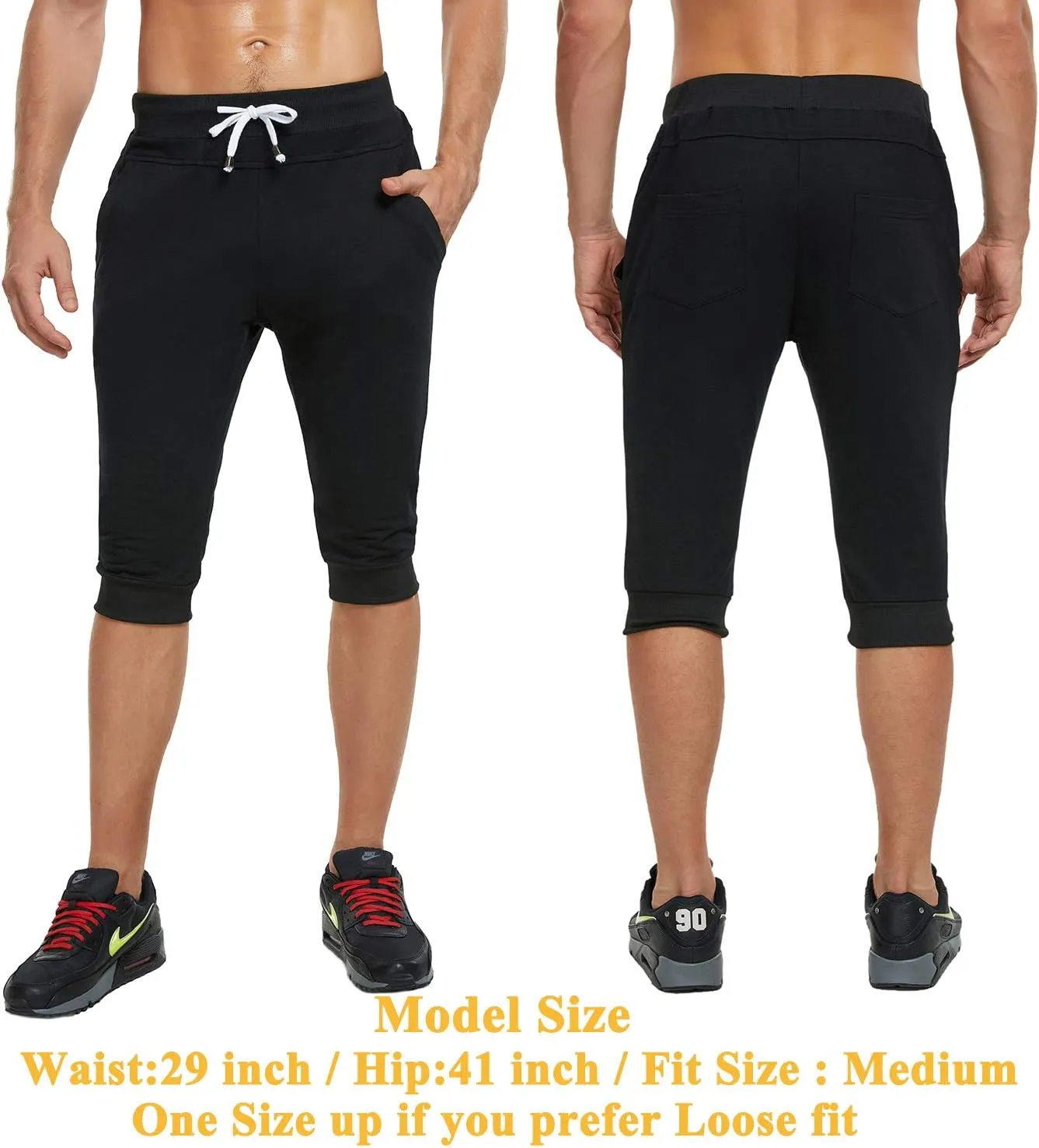 Men's Casual Harem Training Jogger Sport Short Baggy Pants