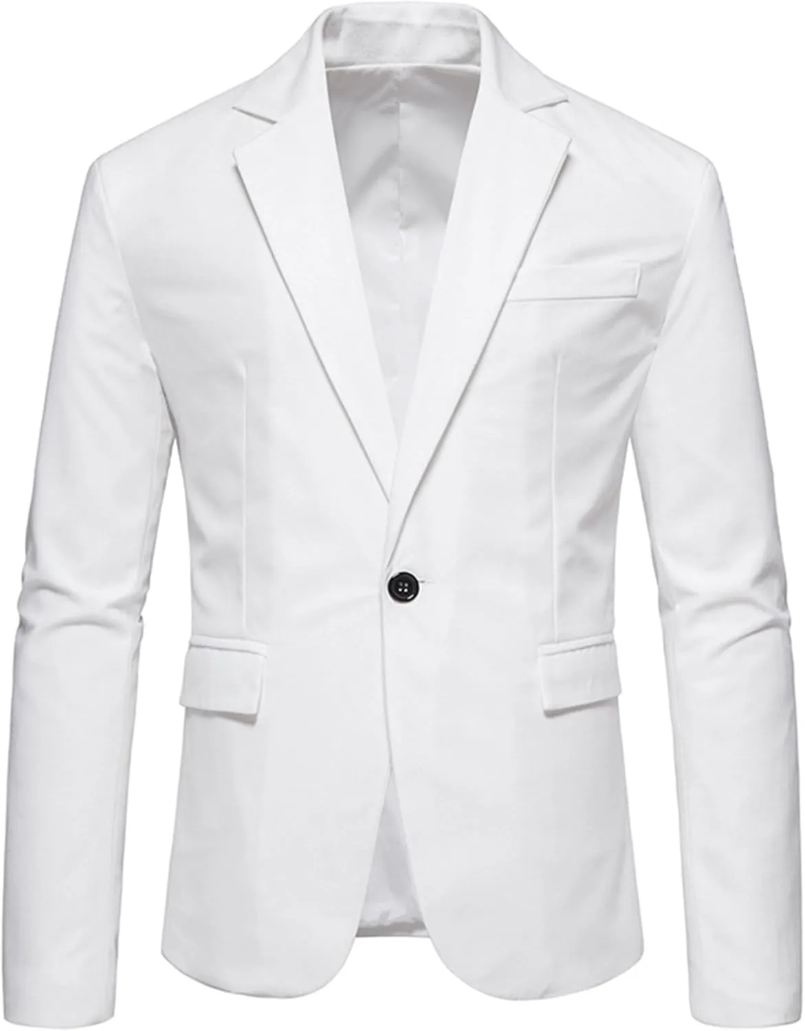 Mens Slim Fit Sport Coat Casual Blazer One Button Business Suit Jacket Stretch Travel Lightweight Suit Jacket