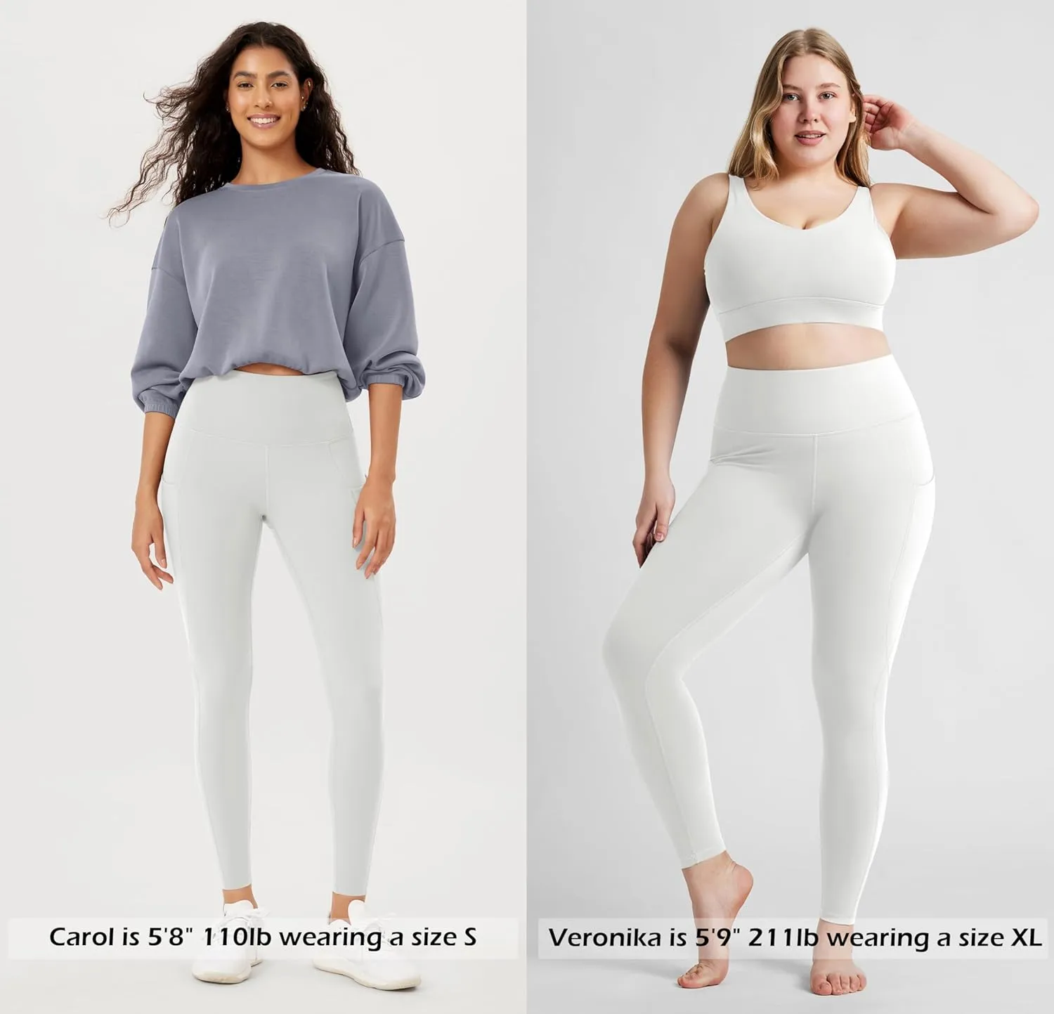 ODODOS ODTHERMAL Women's Fleece Lined Yoga Pants with Pockets - 25" / 28" High Waisted Warm Workout Leggings