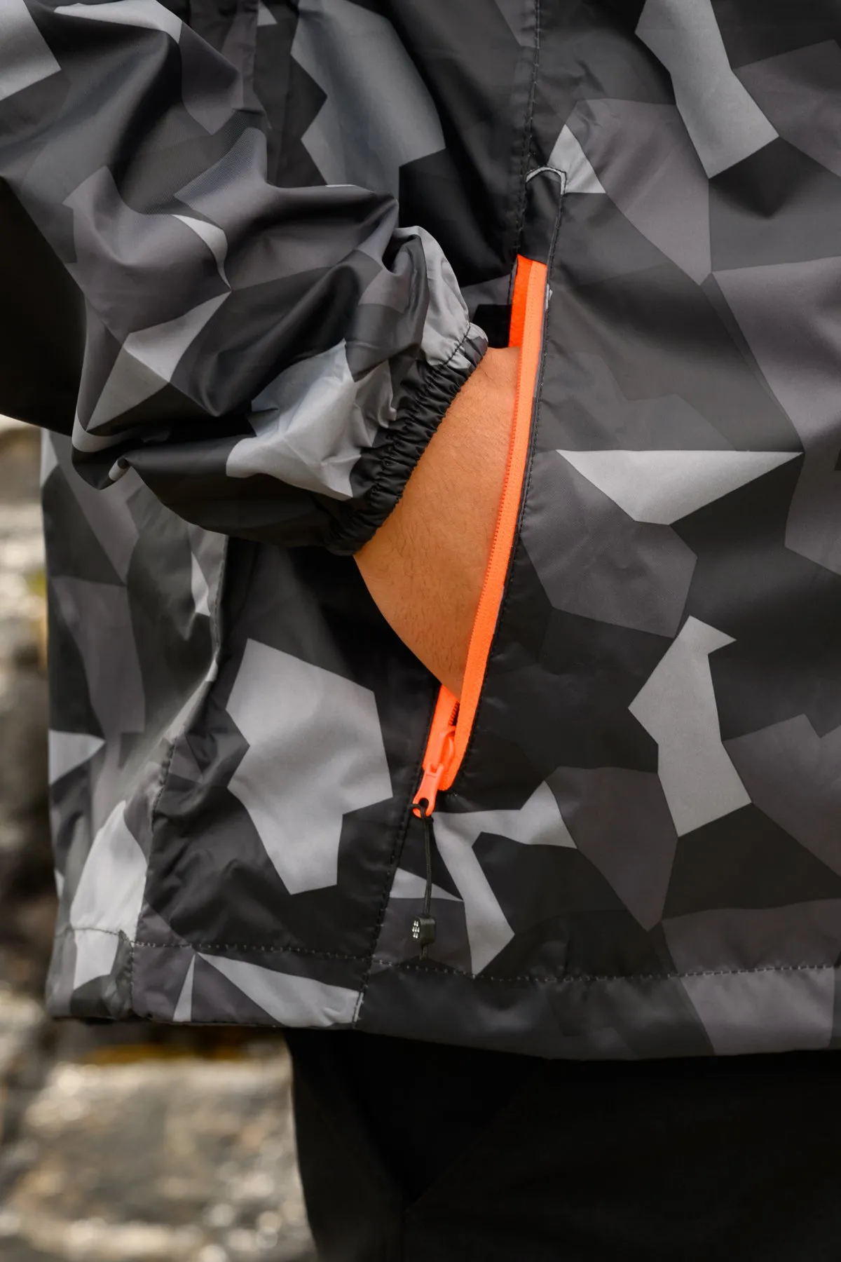 Origin Packable Waterproof Jacket - Black Camo