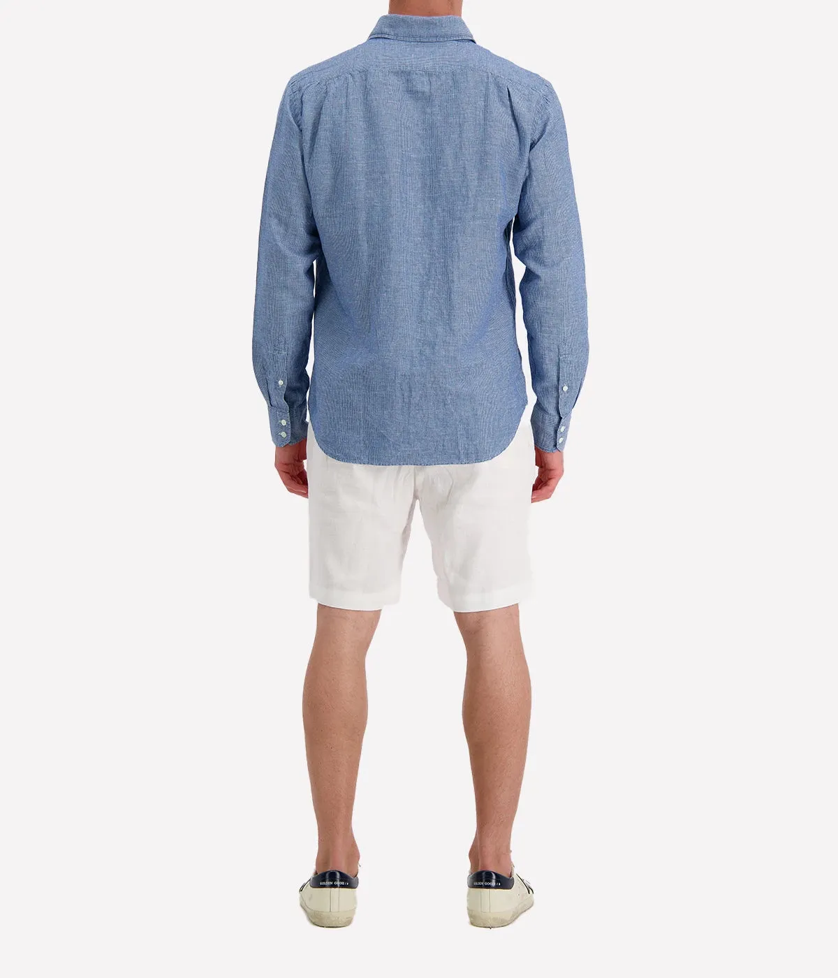 Paul Woven Shirt in Indigo