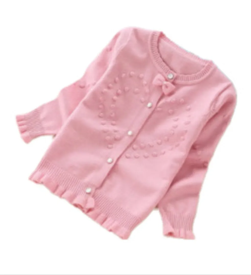 Pink Knit Cardigan Sweater
