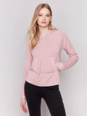 Plush Knit Hoodie Sweater - Woodrose - H-Woodrose