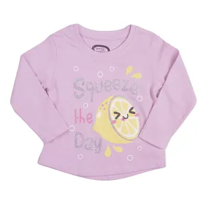 REDTAG Girl's Lilac Casual T-Shirts