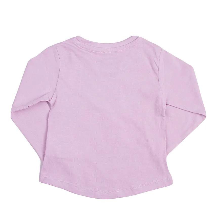 REDTAG Girl's Lilac Casual T-Shirts