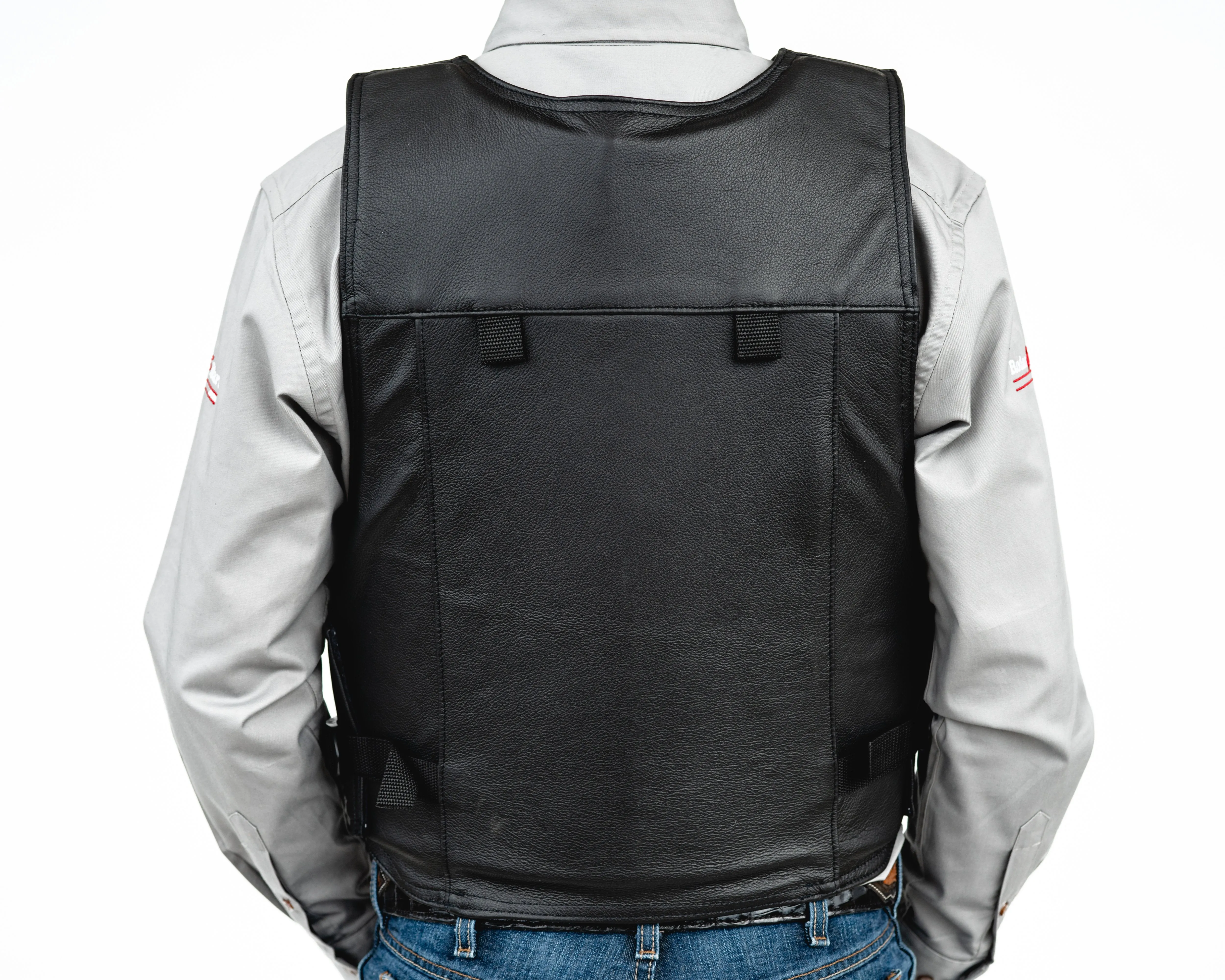 Ride Right Wright Western Saddle Bronc Vest - Black Leather