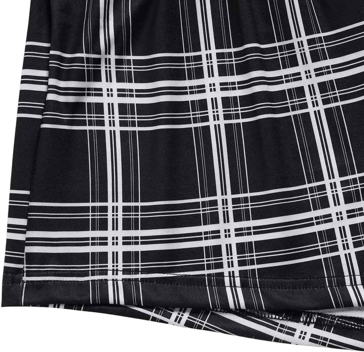 SweatyRocks Women's 3 Piece Plaid Pajama Letter Print Short Sleeve Tee and Shorts Pants Set