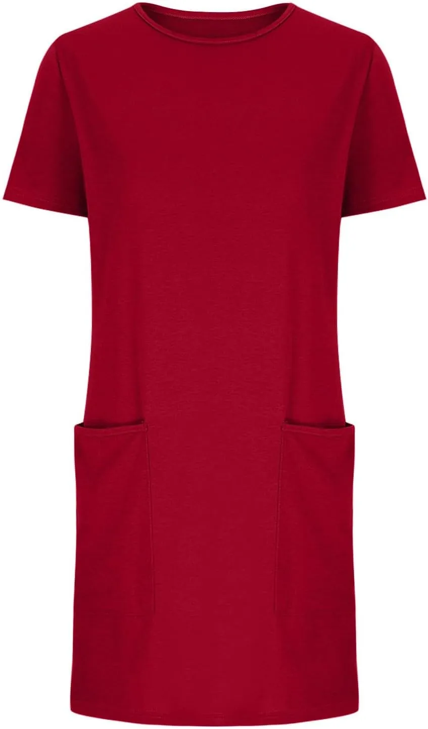 Tshirt Dress Women Casual Summer Beach Vacation Short Sleeve Shift Mini Dress with Pockets Boho Cruise Short Dresses
