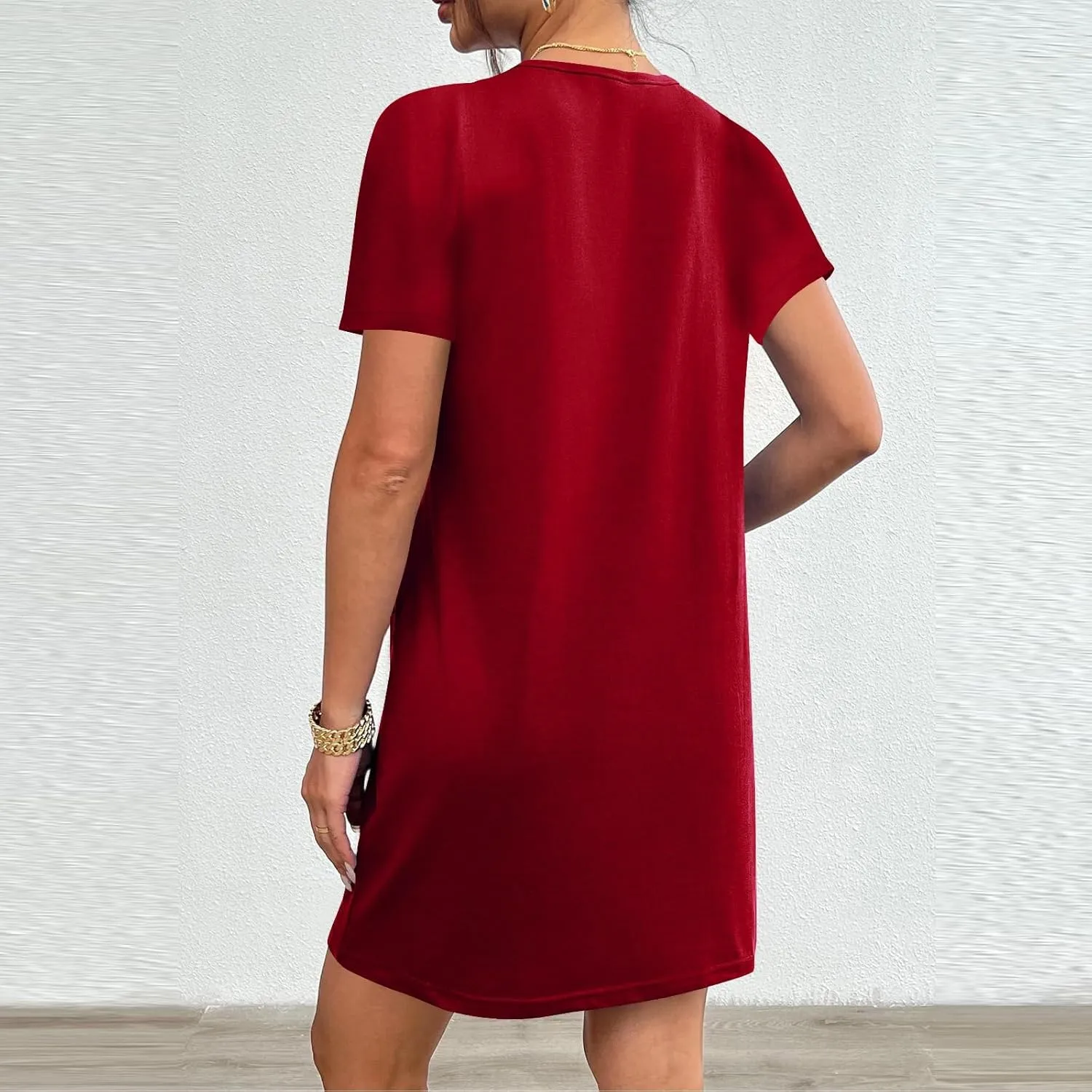 Tshirt Dress Women Casual Summer Beach Vacation Short Sleeve Shift Mini Dress with Pockets Boho Cruise Short Dresses