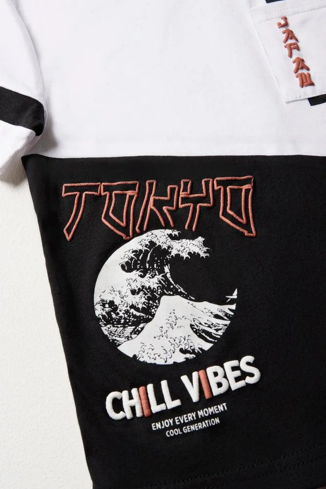Tuxedo Short Sleeve T-Shirt Black & White