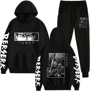 Unisex Berserks Anime 2PCS Hoodie 3D Printed Sweatshirt Long Sleeve Pullover Casual Sportswear Halloween Costume