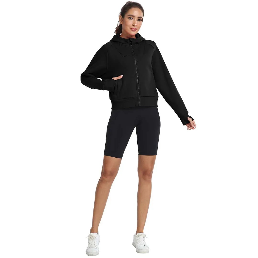 Women's Full Zip Cropped Sweatshirt