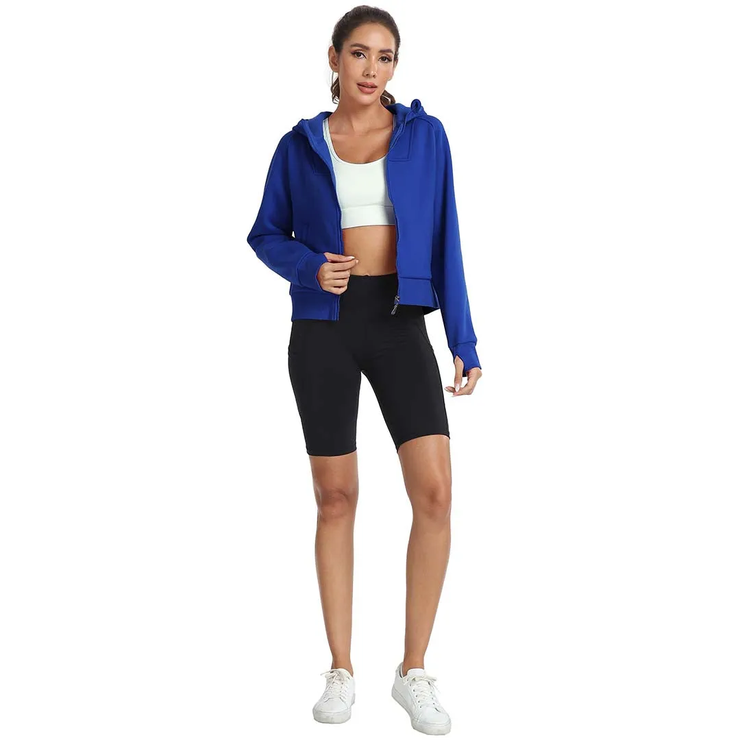 Women's Full Zip Cropped Sweatshirt